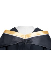 印衫香港理工大學理學學士畢業袍 黑色方形畢業帽 黃色肩帶披肩 學士畢業袍製衣廠DA224